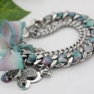 Juicy Couture Pave Butterfly Ribbon Silver-tone Bracelet