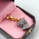 Juicy Couture 2007 Pave Crystal Tee Shirt Charm (retired)