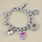 Juicy Couture Silvertone Music Charms Bracelet