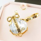 Juicy Couture Heart Banner Cubic Zirconia Pendant with JC's Necklace