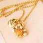 Juicy Couture 14K Gold Plated Necklace With Sea Shell Pendant Charm