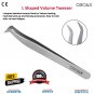 L Shaped Volume Tweezers Dental Surgical Serrated Diagnostic Forceps Veterinary