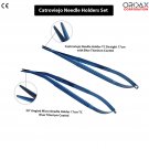 T/C Castroviejo Needle Holder STRAIGHT CURVED Surgical DENTAL Instruments 2PCS