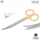TC Iris Scissor Curved Tungsten Carbide Tip Supercut Dental Oral Surgery Shears