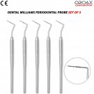 5 Pieces Perio Probe William Probes Color Coded Dental Periodontal Instruments