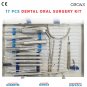 GERMAN 17 PC ORAL DENTAL SURGERY EXTRACTING ELEVATORS FORCEPS INSTRUMENT KIT SET