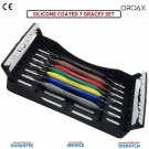 Gracey Curettes Set of 7 Silicone Coated Periodontal Scaler Calculus+ Cassette