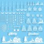 Christmas Window Stickers 192 PCS Double Sided Xmas Window Decorations