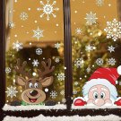 Christmas Window Cling Stickers 6Sheet Peeping Santa Rudolph Stickers Decals  Xams Window Display