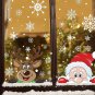 Christmas Window Cling Stickers 6Sheet Peeping Santa Rudolph Stickers Decals Xams Window Display
