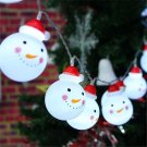 Led Christmas Snowman String Starry Light Garden Home Wedding Party Battery Powered Decor Warm White