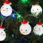 Led Christmas Snowman String Starry Light Garden Home Wedding Party Battery Powered Decor Warm White