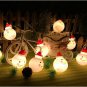 Led Christmas Snowman String Starry Light Garden Home Wedding Party Battery Powered Decor Warm White