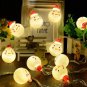 Led Christmas Snowman String Starry Light Garden Home Wedding Party Battery Powered Decor Warm White