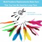 Cat Feather Toys 11Pcs Interactive Kitten Toys indoor Cat Kitten 1Retractable Teaser Wand 10 Feather