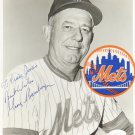 George Bamberger Signed Mets 8x10 Photo with Mets Sticker Inscribed "Best Wishes"