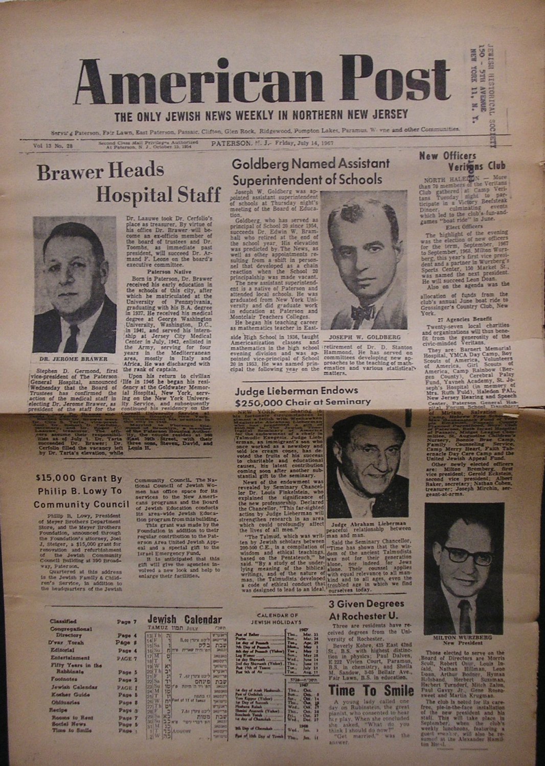 American Post, Paterson, NJ, 1958-1971 [Newspaper]