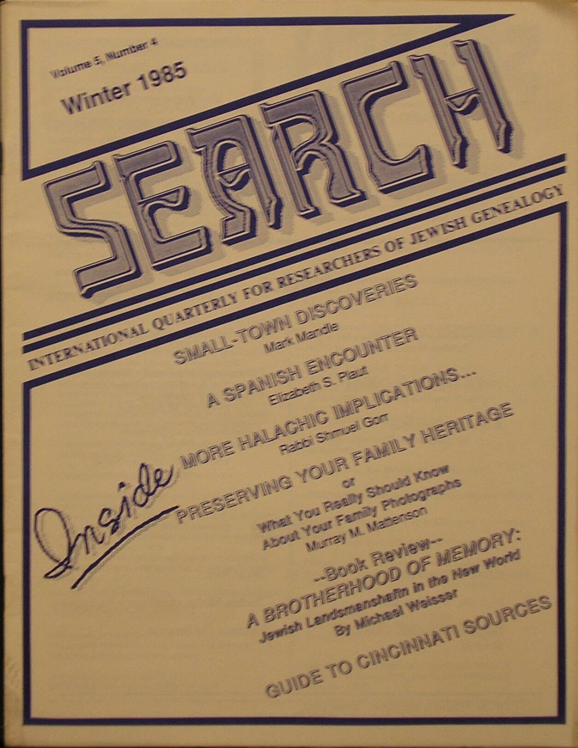Search, Niles, IL, 1981-1986 [Newspaper]