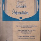 Jewish Information, Chicago, IL, 1960-1963 [Newspaper]