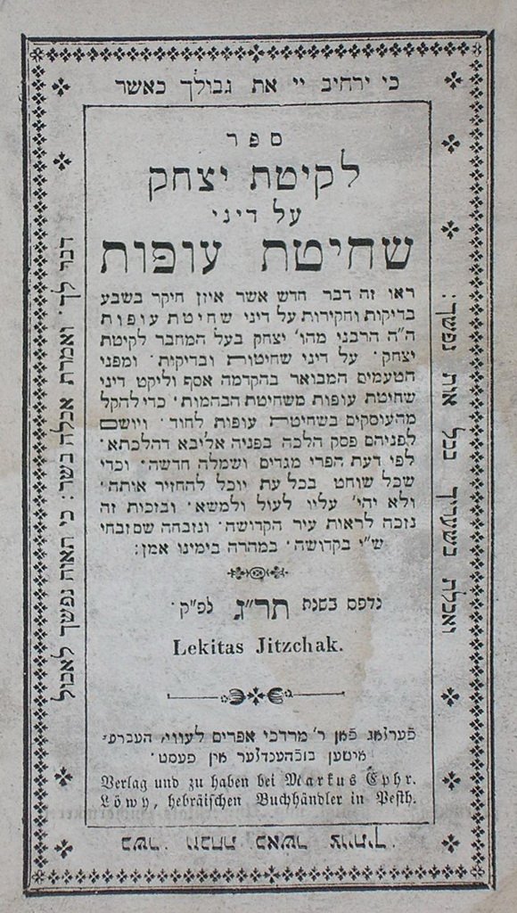 Lekitat Yizhak, Budapest, 1843 [Book]
