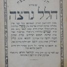 Hagada shel Pesach-Halel Nirtsa, Beregovo, 1922 [Book]