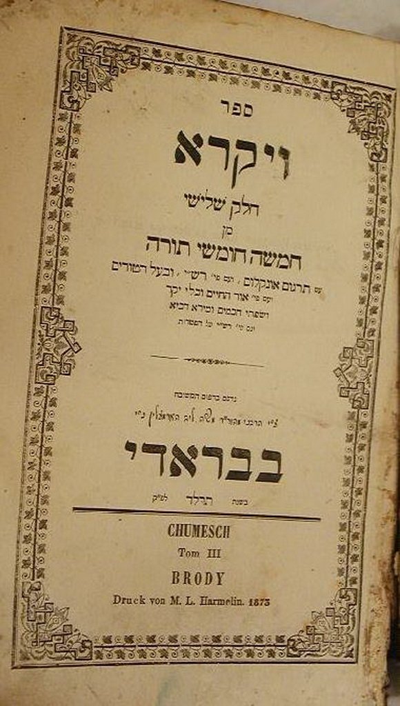 Tora, Brody, 1874 [Book]