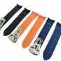 Canvas & Rubber Curved Strap for Omega Moonswatch/Seamaster/Speedmaster/Planet Ocean 20/22mm
