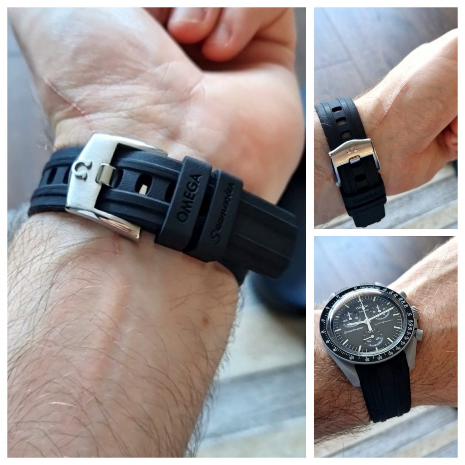Replacement Rubber Strap for Omega Moonswatch/X Swatch/Seamaster 20mm Hand Made