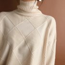 Casual modern vintage turtleneck sweater for women