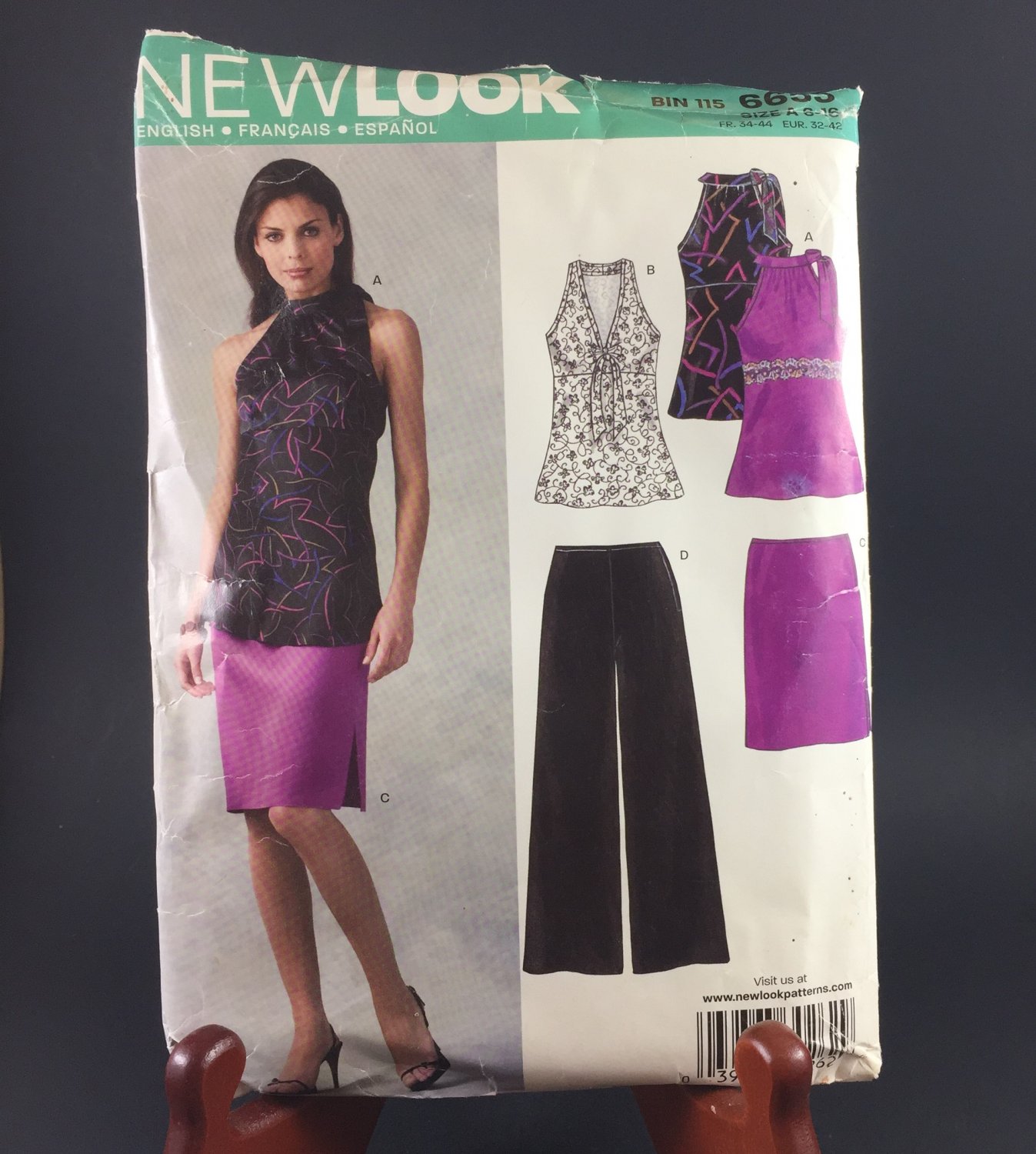 New Look Sewing Pattern 6655 Misses Size 6 - 16 Skirt Pants Sleeveless Top