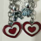 Metal Heart couple keychain