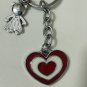 Metal Heart couple keychain