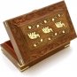 Handmade Wooden Multi-Purpose Box with 3 Elephant on Top decorative box (20 x 12.5 x 6)