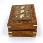 Handmade Wooden Multi-Purpose Box with 3 Elephant on Top decorative box (20 x 12.5 x 6)