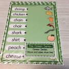 The Green Series - Word & Picture Match  Dry Erase (8 Wipewriter) Montessori
