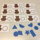 Bear Shape Match Cards - Laminated Activity Set - Teaching Supplies