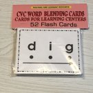 CVC Word Blending Cards - Cards for Learning Center 52 Cards-Letters Teaching