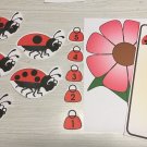 Ladybug Flannel Board Set  -  Laminated Activity Set - Teaching Supplies