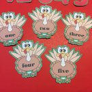 Five Little Turkeys - FLANNEL FELT BOARD LAMINATED STORY and PIECES