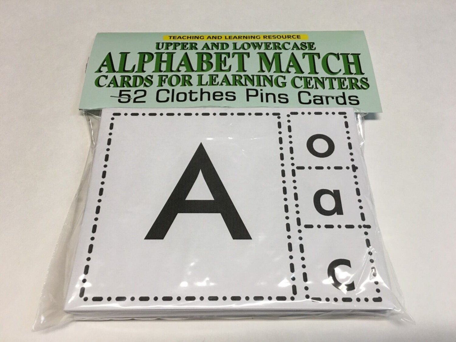ALPHABET MATCH - Cards for Learning Center 52 Cards- Letters Teaching supplies