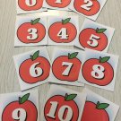 Apples - 0-10 Number Cards - Laminated Card Set- Pre-school- Kindergarten