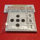 Subitizing  1-10 - Cards for Learning Centers 52 Clothes Pin Cards #2