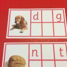 Pink Series Montessori - Medial Sounds - CVC WORD CARDS - 45 Laminated Cards