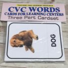 CVC WORDS - Three Part  Card set - Cards for Learning Center - Teaching supplies