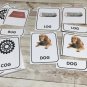 CVC WORDS - Three Part Card set - Cards for Learning Center - Teaching supplies