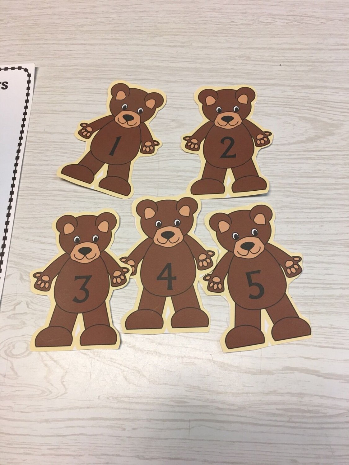 Five Little Bears - FLANNEL FELT BOARD STORY