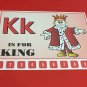 Letter K King - Number Sequencing Puzzle, numbers 1-10 Laminated