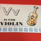 Letter  V Violin - Number Sequencing Puzzle, numbers 1-10 Laminated