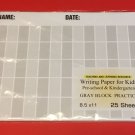 Writing Paper for Kids - Gray Block Practice - 11X 8.5 in, 20 lb, 25 sheets Writing Paper for Kids - Gray Block Practice - 11X 8.5 in, 20 lb, 25 sheets