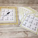 MULTIPLICATION FACTS KIT - 10 Worksheets - with Reusable Dry Erase Pocket